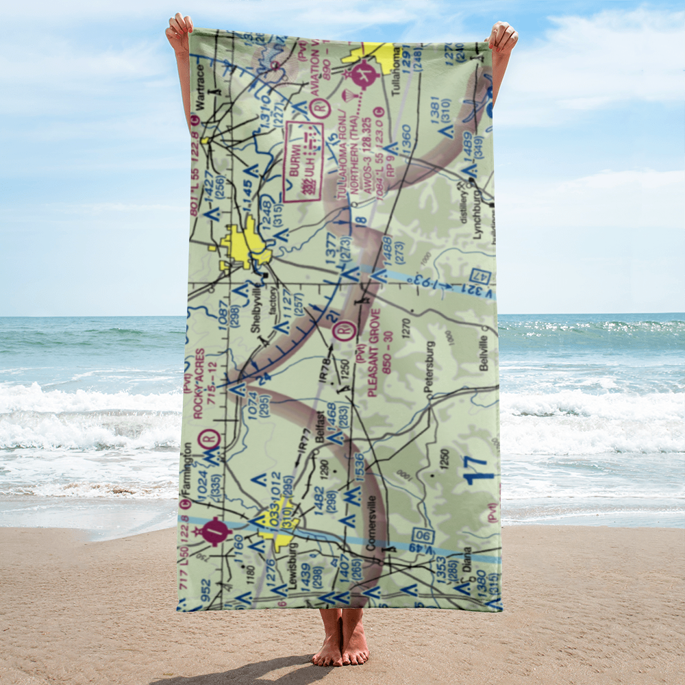 Pleasant Grove Airpark (8TN2) VFR Sectional Towel 