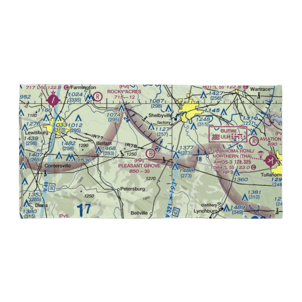 Pleasant Grove Airpark (8TN2) VFR Sectional Towel 