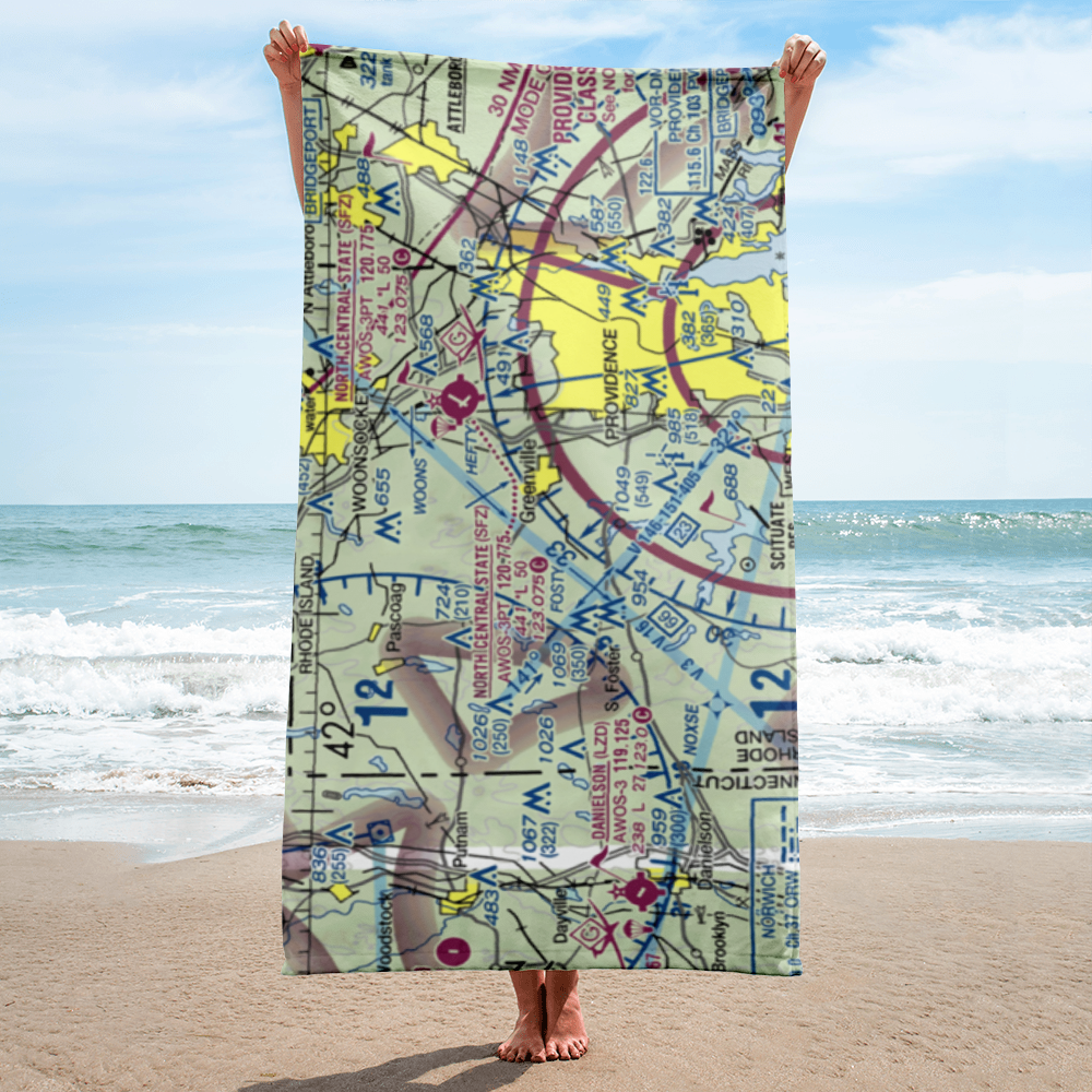 Plouffe Landing Seaplane Base (RI28) VFR Sectional Towel 