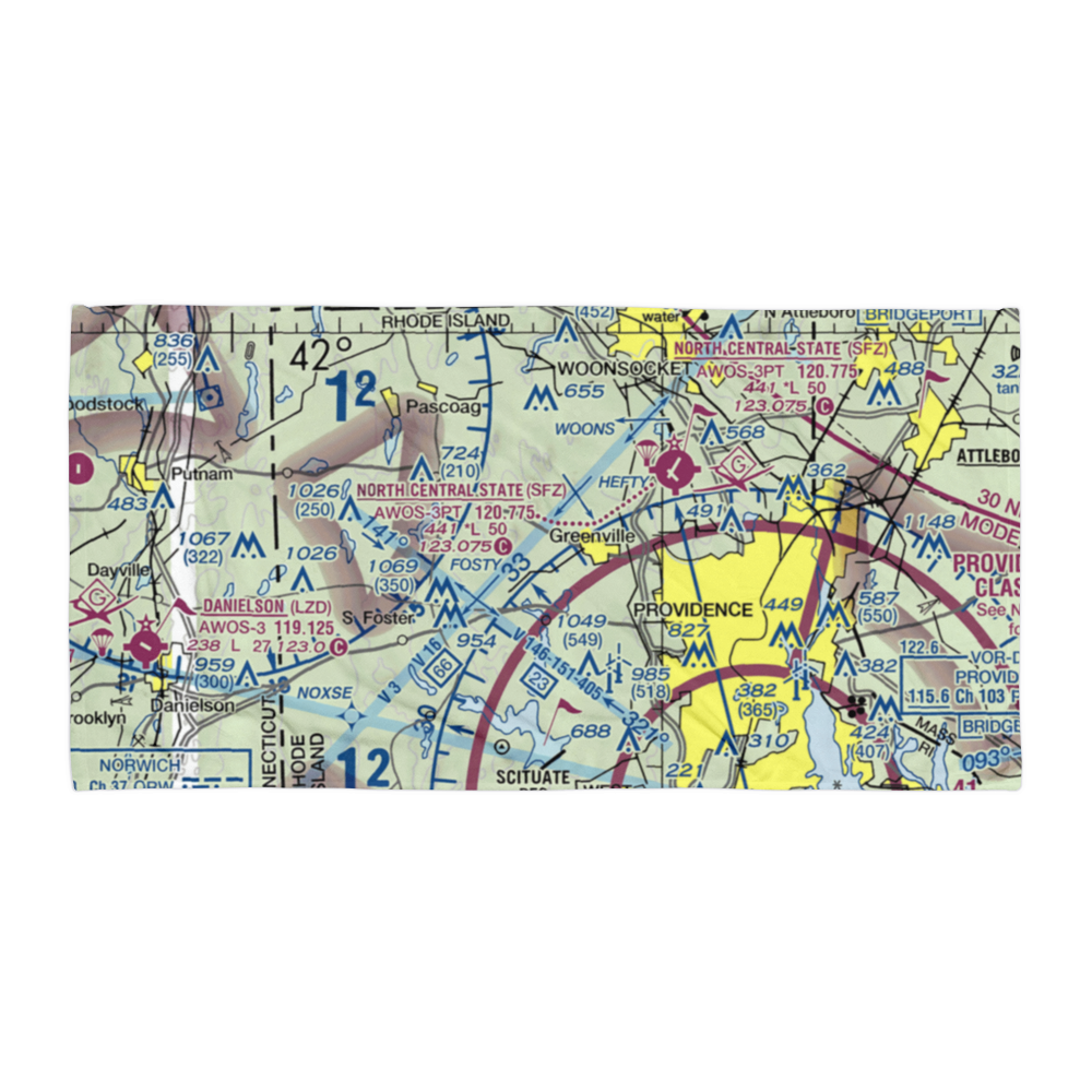 Plouffe Landing Seaplane Base (RI28) VFR Sectional Towel 