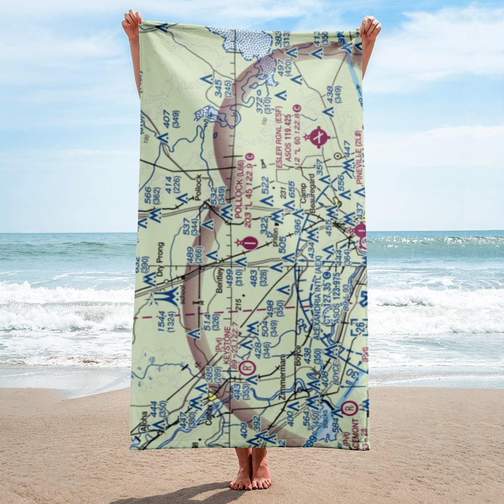 Pollock Municipal Airport (L66) VFR Sectional Towel 
