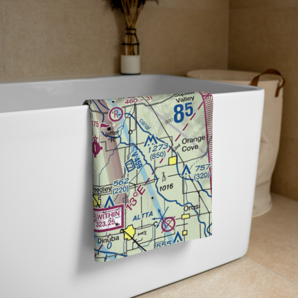 Pom Wonderful Airstrip (0CA0) VFR Sectional Towel 