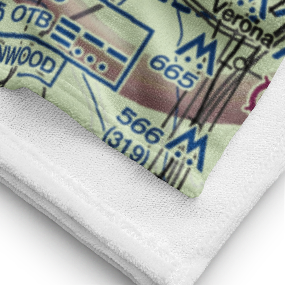 Pontotoc County Airport (22M) VFR Sectional Towel 