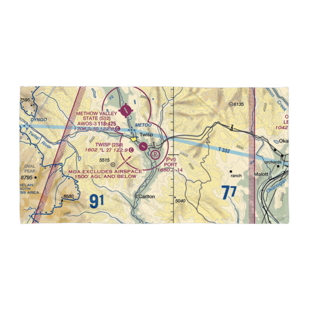 Port Field (WS87) VFR Sectional Towel 