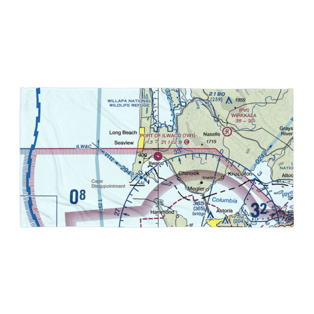 Port of Ilwaco Airport (7W1) VFR Sectional Towel 