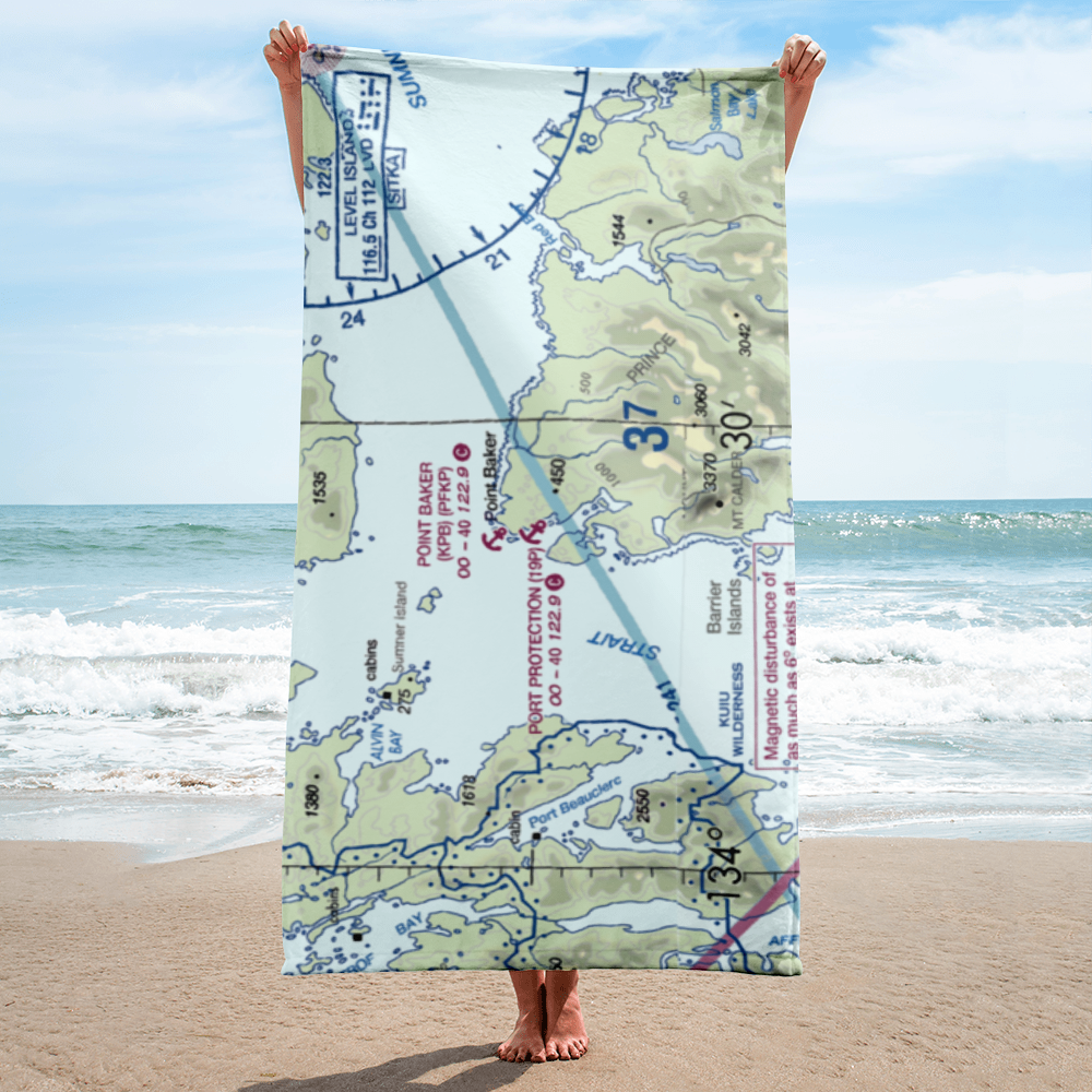 Port Protection Seaplane Base (19P) VFR Sectional Towel 