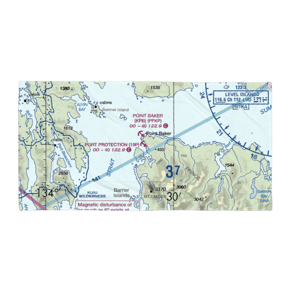 Port Protection Seaplane Base (19P) VFR Sectional Towel 