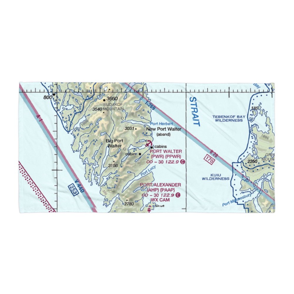 Port Walter Seaplane Base (PWR) VFR Sectional Towel 