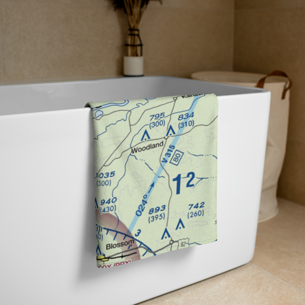 Powderly Airport (US-0131) VFR Sectional Towel 