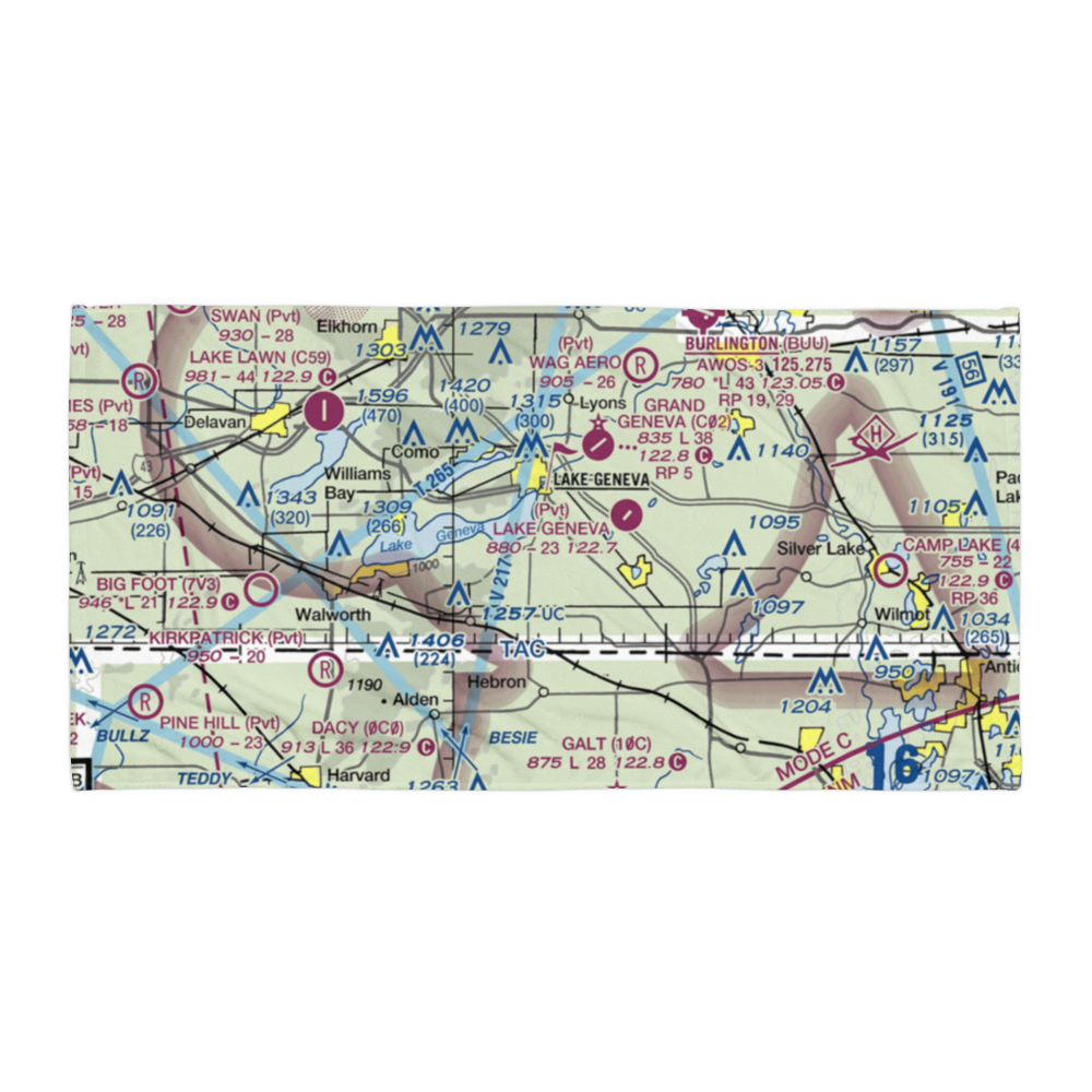 Prairie View Farm Airport (24WN) VFR Sectional Towel 