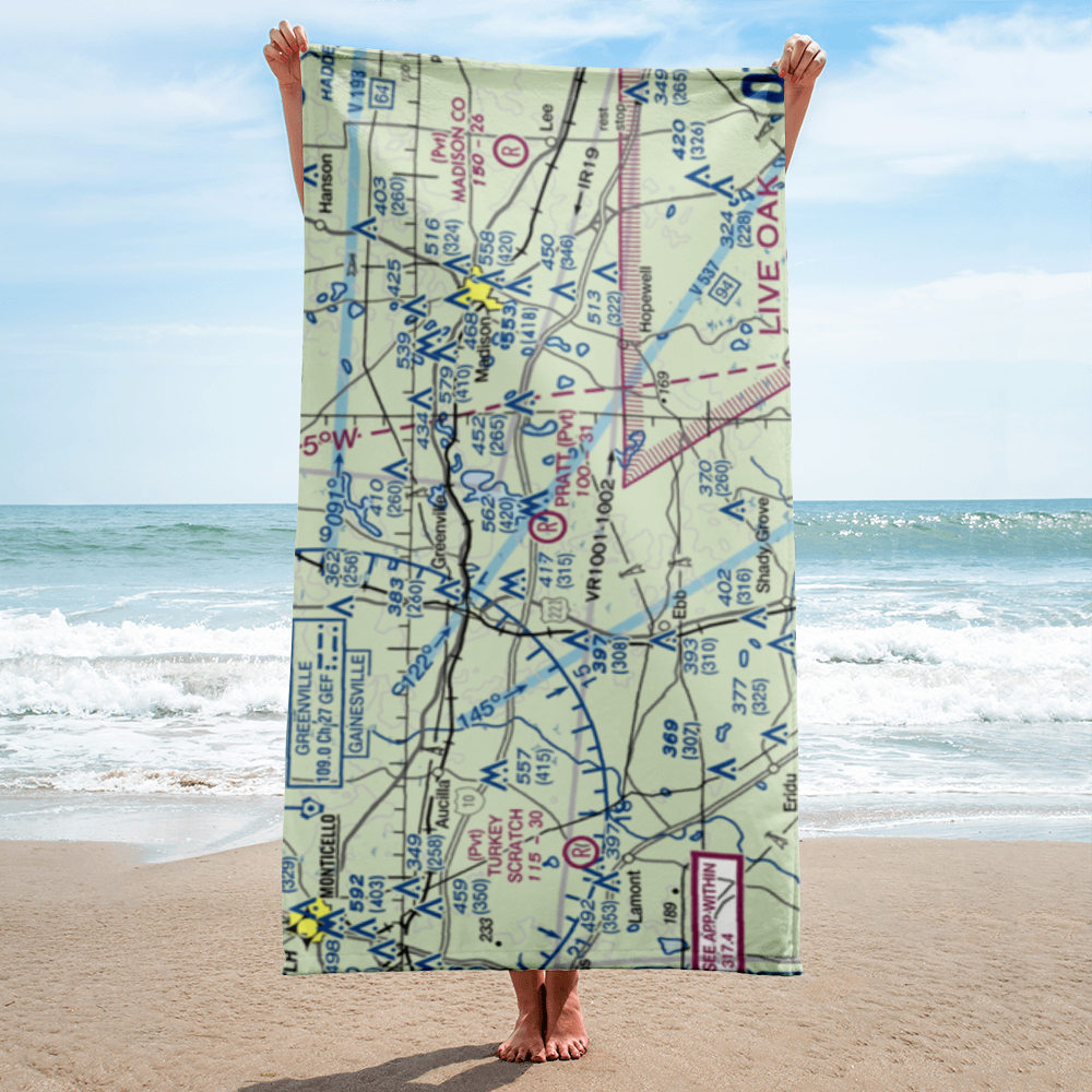 Pratt Airport (20FD) VFR Sectional Towel 