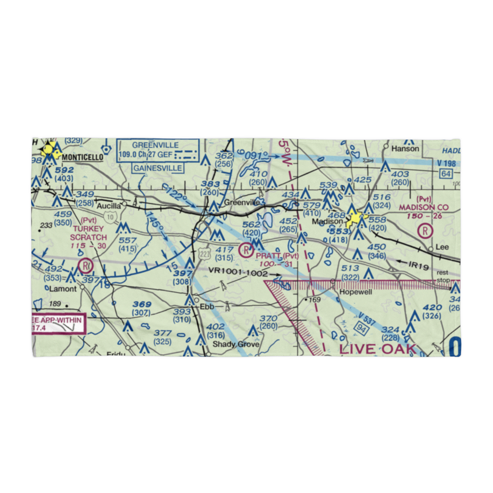 Pratt Airport (20FD) VFR Sectional Towel 