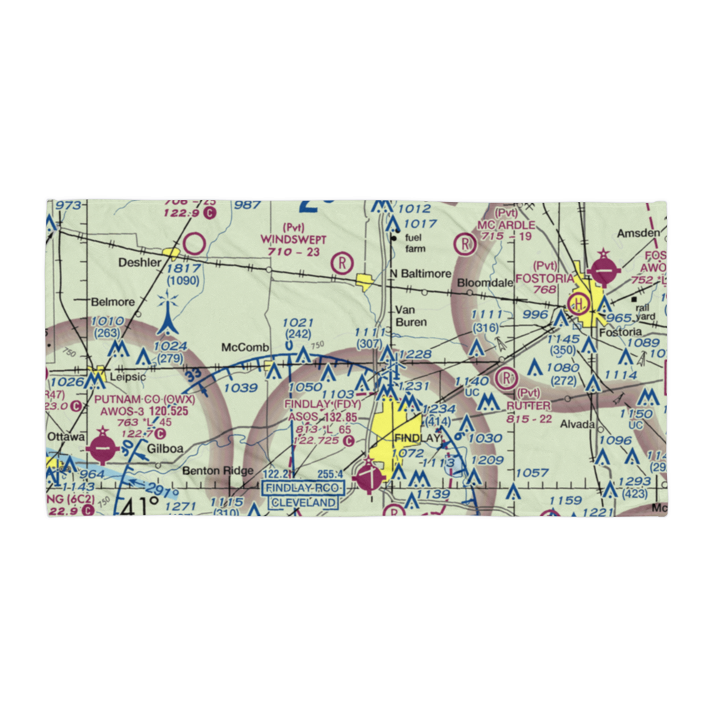 Priebe Airport (7D5) VFR Sectional Towel 