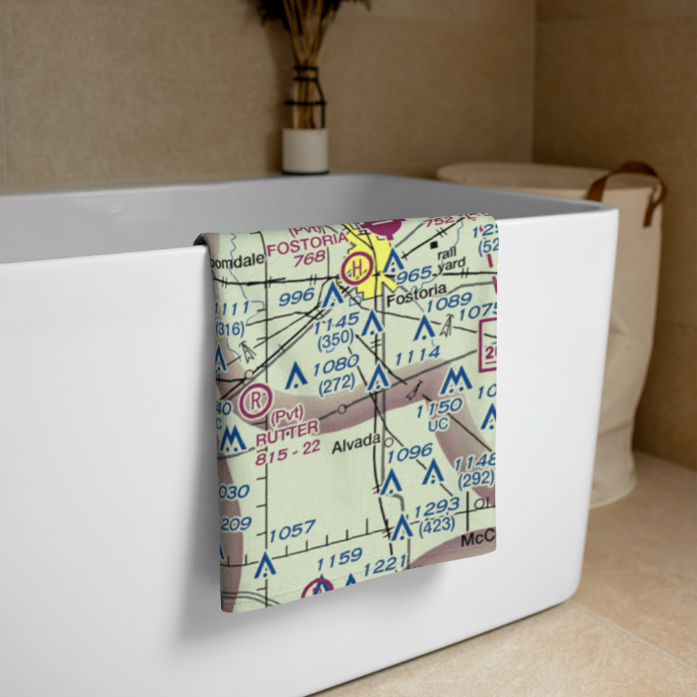 Priebe Airport (7D5) VFR Sectional Towel 