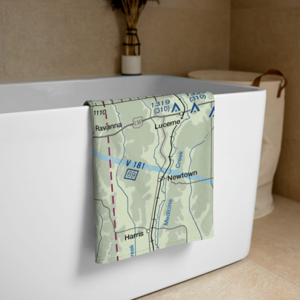 Princeton-Kauffman Memorial Airport (7MO) VFR Sectional Towel 