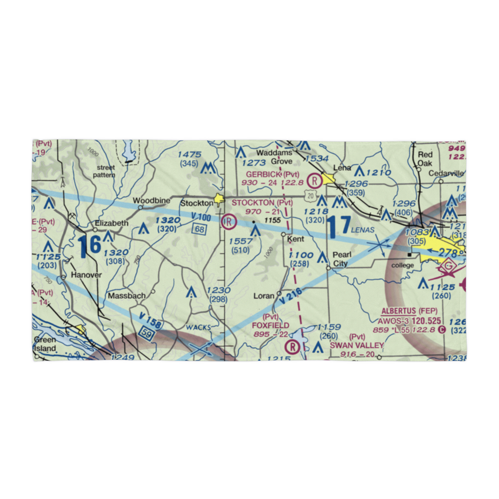 Providence Place Field (99IL) VFR Sectional Towel 