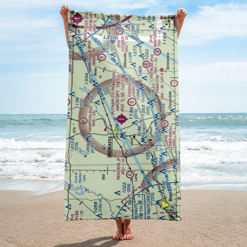 Putnam County Airport (GPC) VFR Sectional Towel 