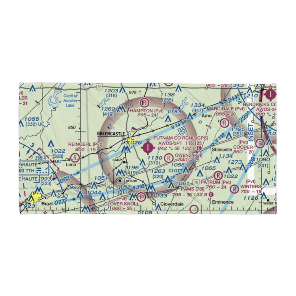 Putnam County Airport (GPC) VFR Sectional Towel 