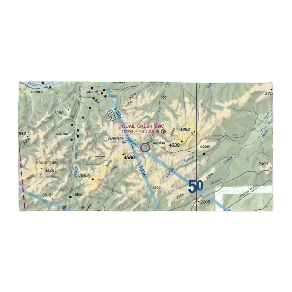 Quail Creek Airport (20K) VFR Sectional Towel 