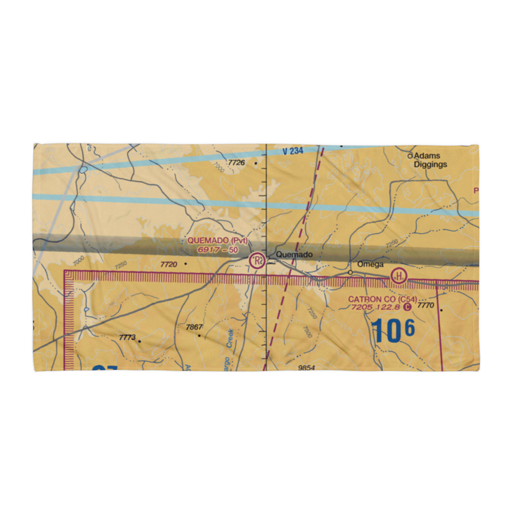 Quemado Airport (NM80) VFR Sectional Towel 