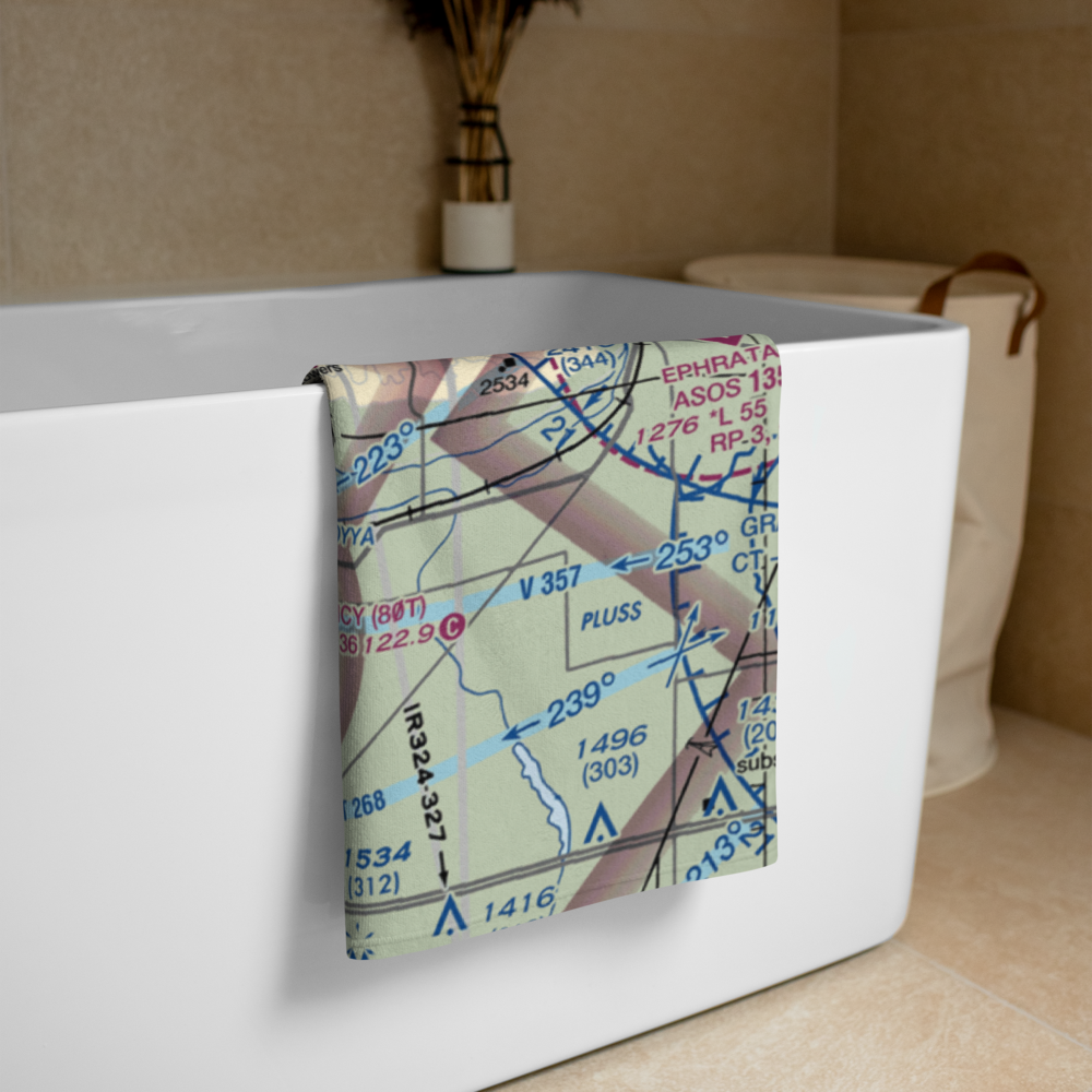 Quincy Flying Service Airport (WA74) VFR Sectional Towel 