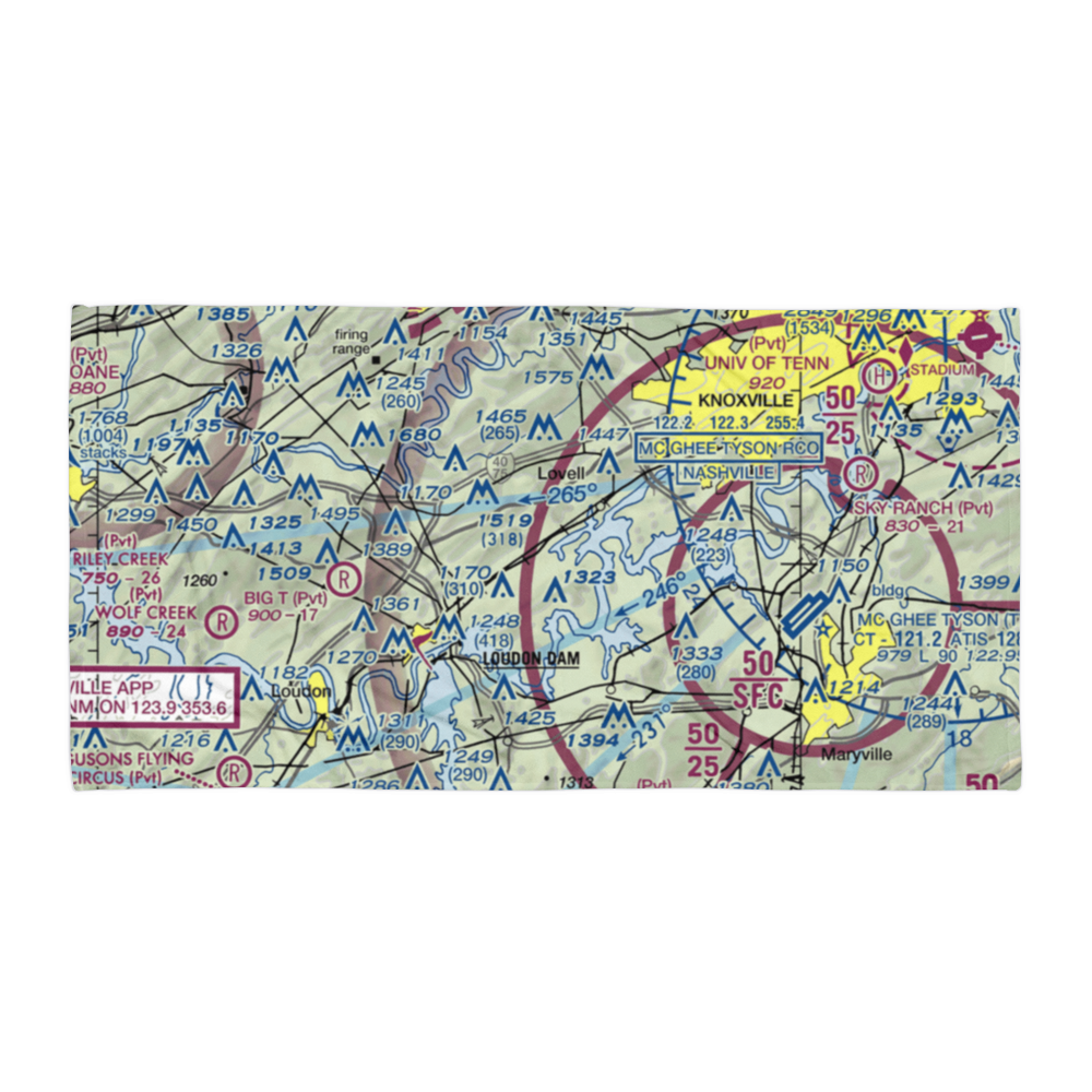 Raby Airpark (8TN3) VFR Sectional Towel 