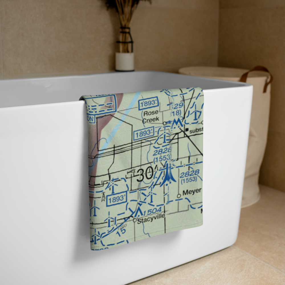 Radloff's Cedar View Farms Airport (53MN) VFR Sectional Towel 