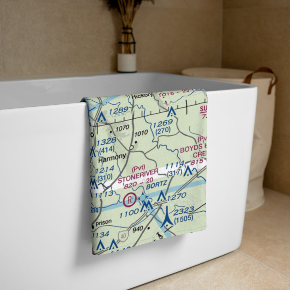 Raeford Rhyne Airpark (NC15) VFR Sectional Towel 