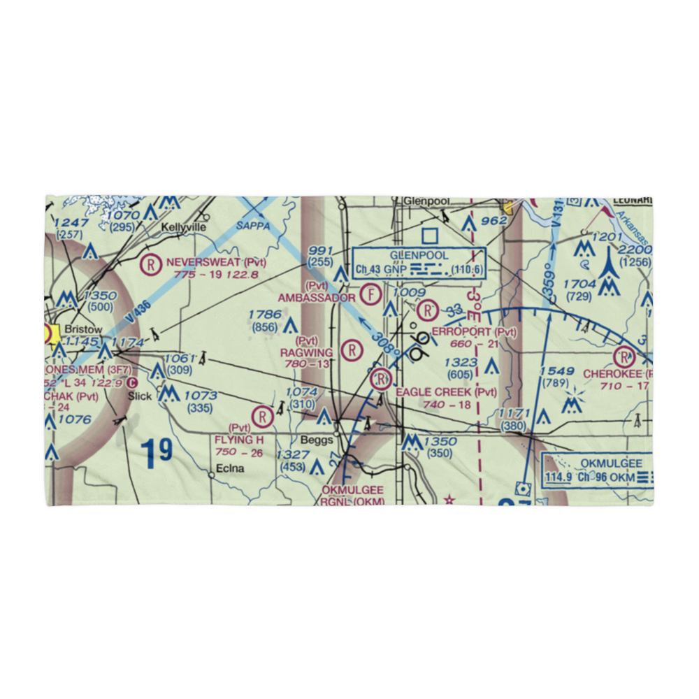 Ragwing Acres Airport (2OK4) VFR Sectional Towel 