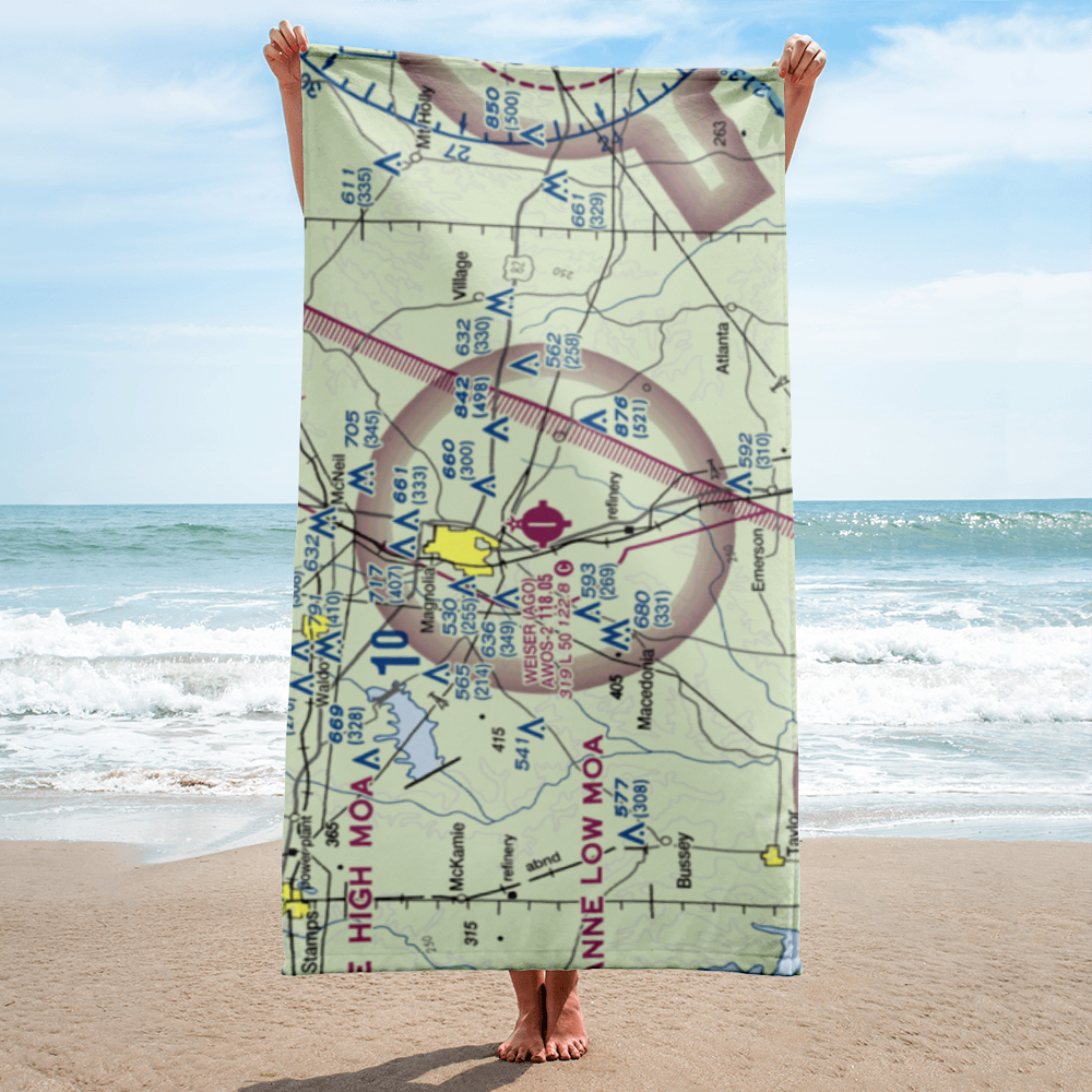 Ralph C Weiser Field (AGO) VFR Sectional Towel 