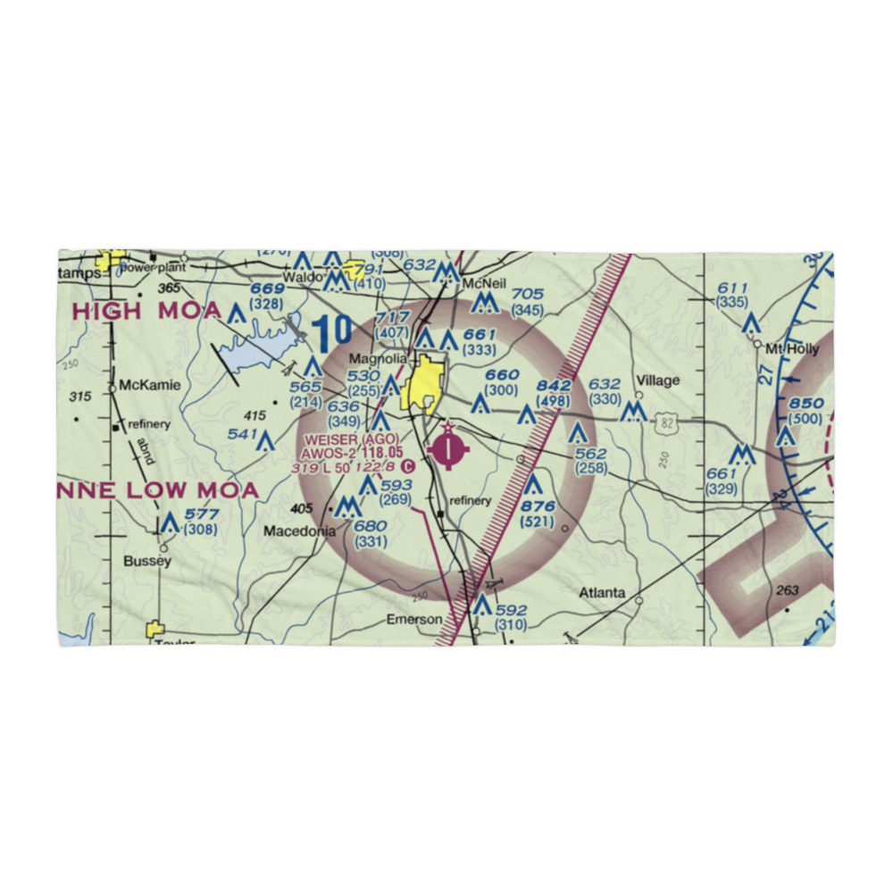 Ralph C Weiser Field (AGO) VFR Sectional Towel 