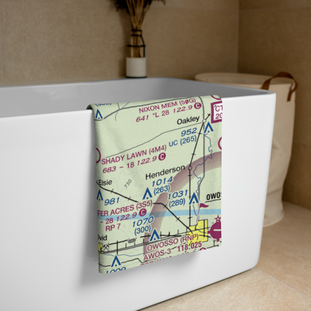 Randolph's Landing Area Airport (61G) VFR Sectional Towel 