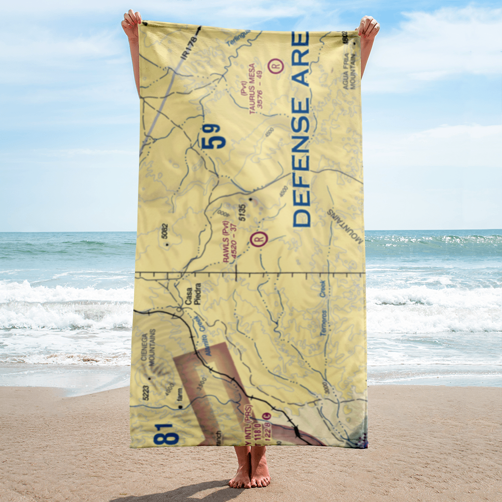 Rawls Ranch Airport (5TE1) VFR Sectional Towel 