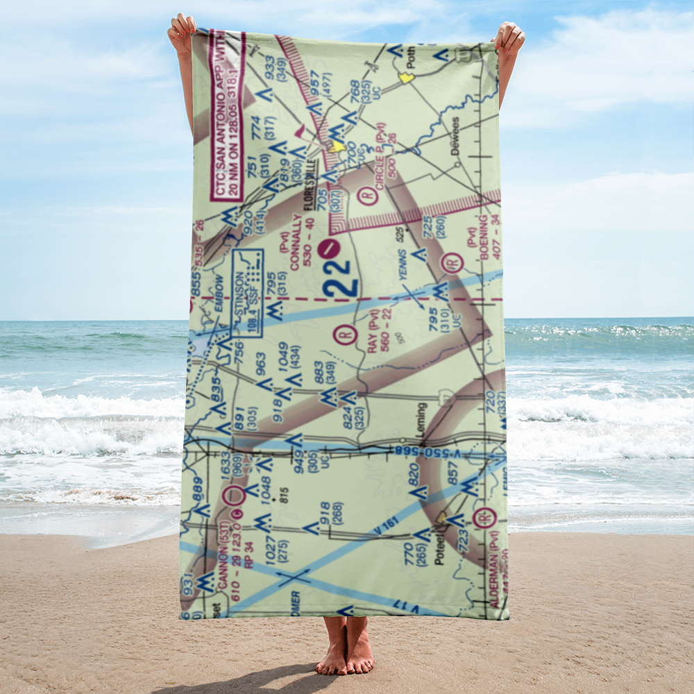 Ray Farm Airport (1TE7) VFR Sectional Towel 