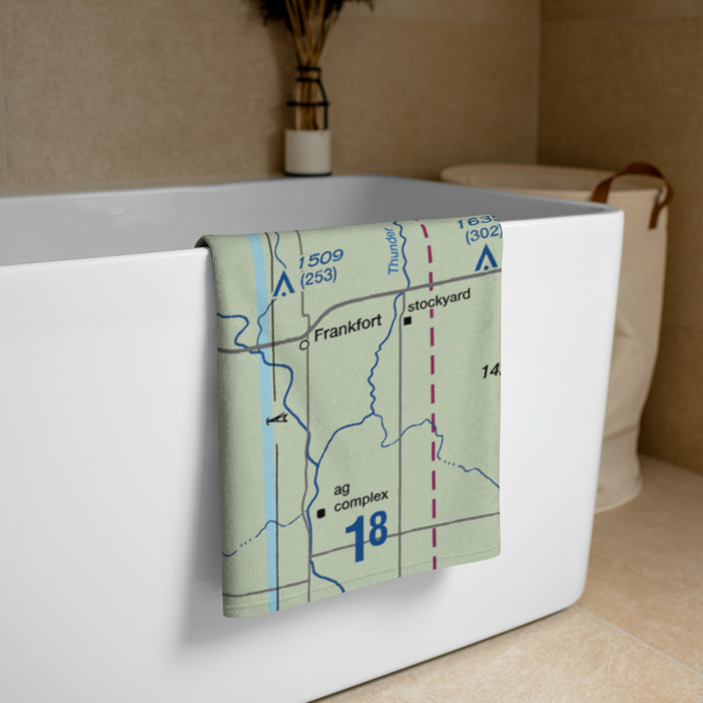 Redfield Municipal Airport (1D8) VFR Sectional Towel 