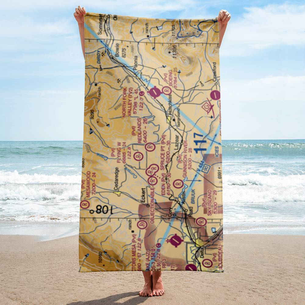 Redlands Airport (44CO) VFR Sectional Towel 