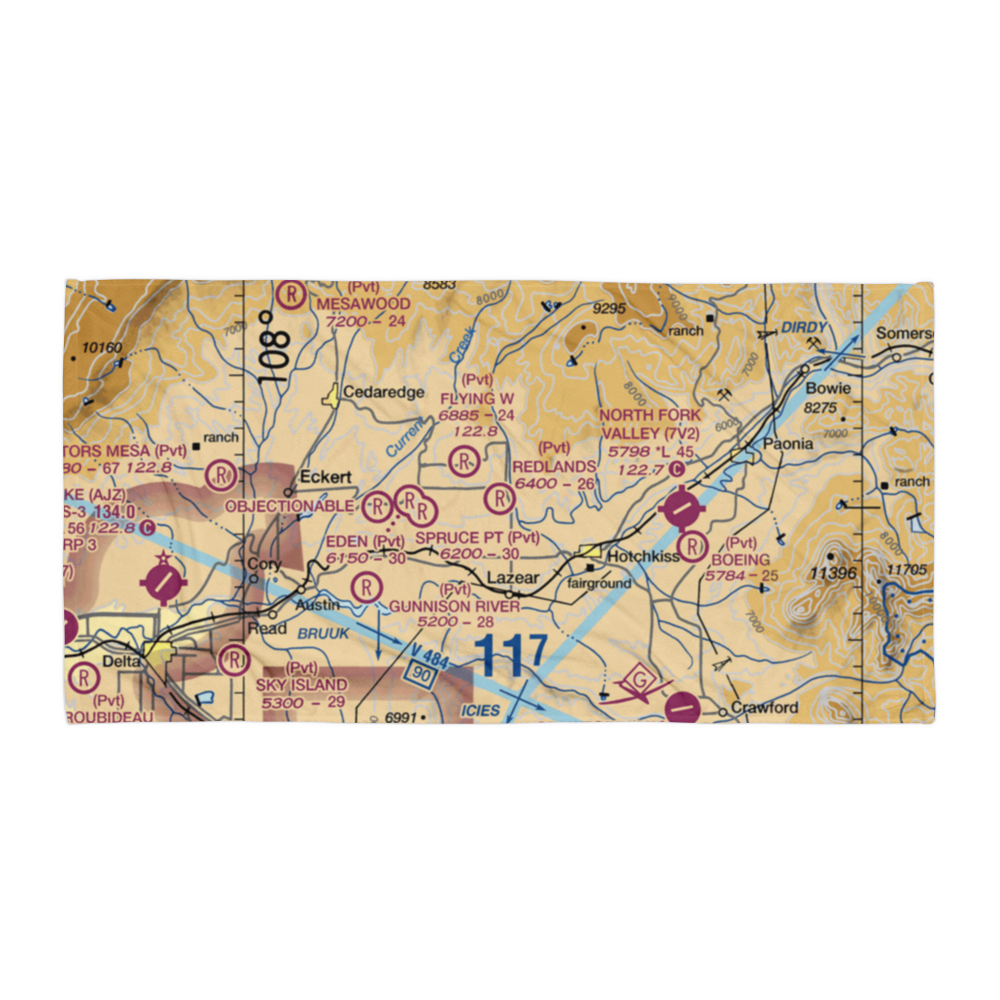 Redlands Airport (44CO) VFR Sectional Towel 