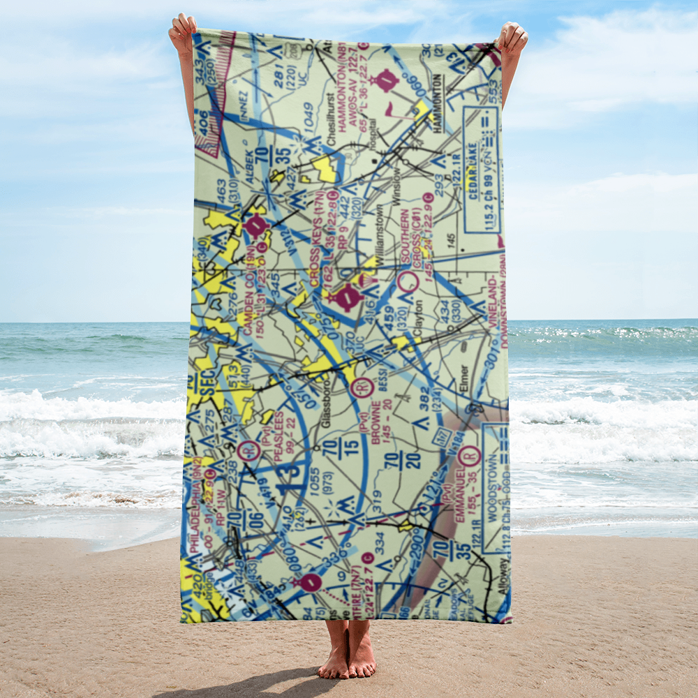 Reeder Airport (NJ64) VFR Sectional Towel 