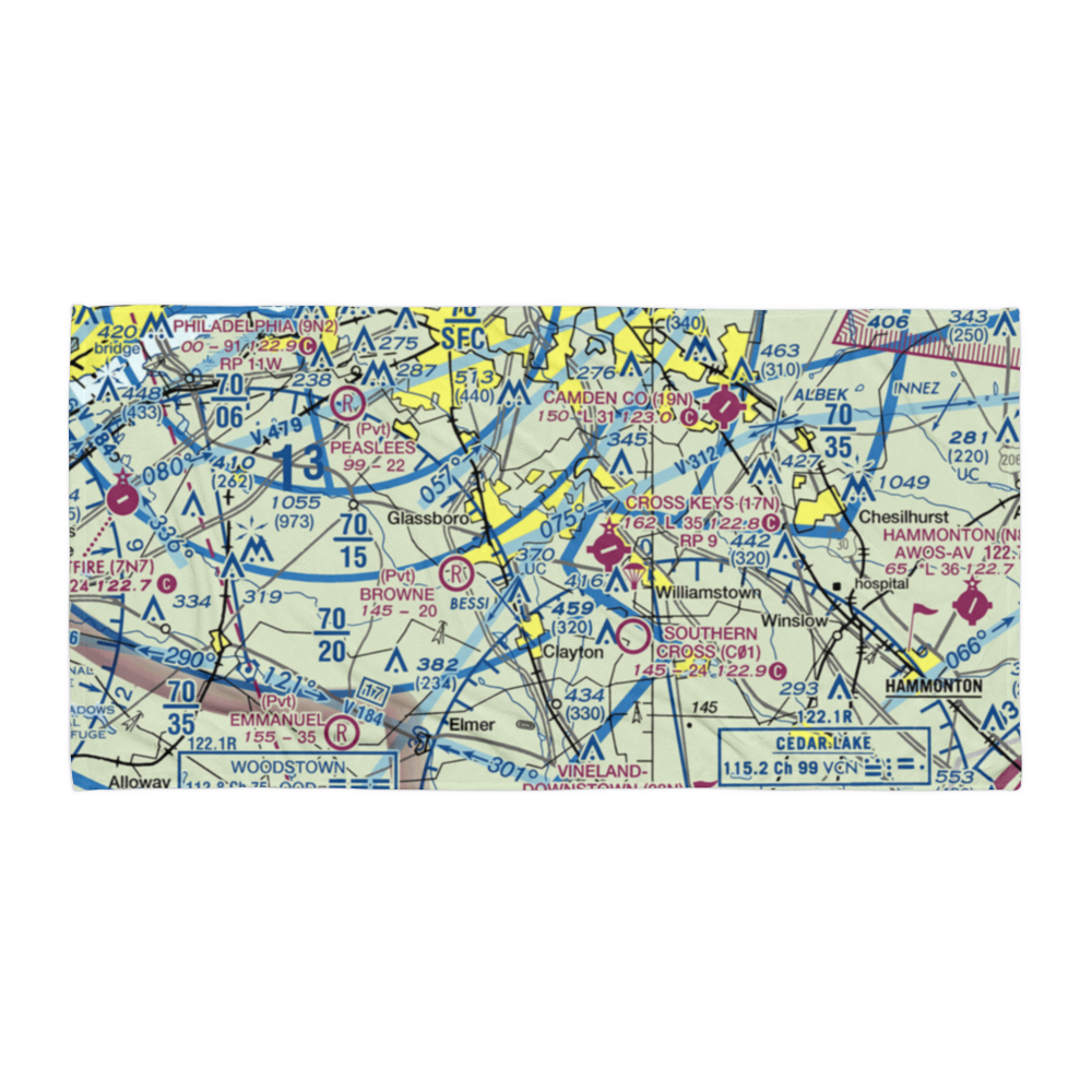 Reeder Airport (NJ64) VFR Sectional Towel 