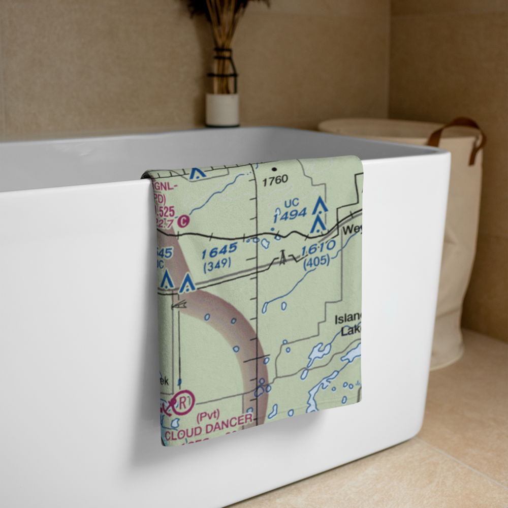 Rice Lake Regional Airport - Carl's Field (RPD) VFR Sectional Towel 