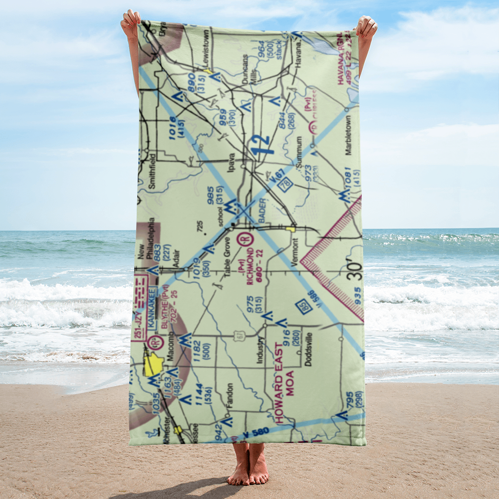 Richmond Airport (IL54) VFR Sectional Towel 