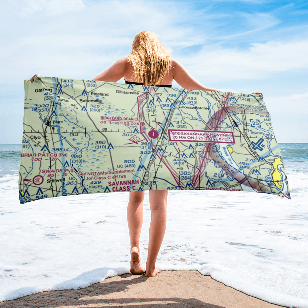 Ridgeland-Claude Dean Airport (3J1) VFR Sectional Towel 