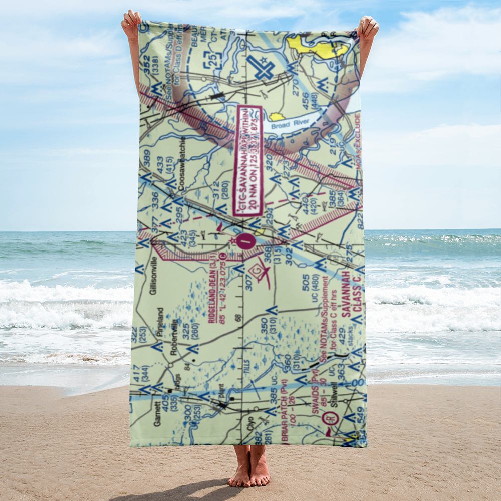Ridgeland-Claude Dean Airport (3J1) VFR Sectional Towel 