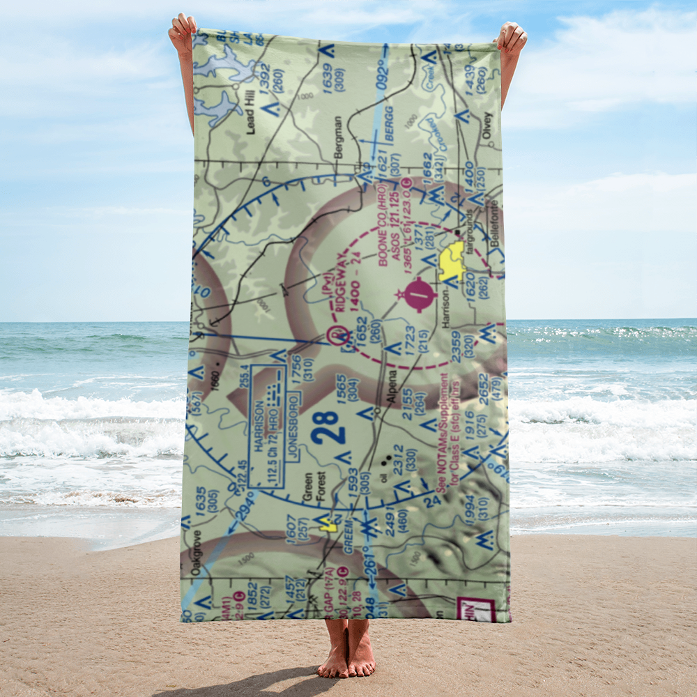 Ridgeway Field (3AR2) VFR Sectional Towel 