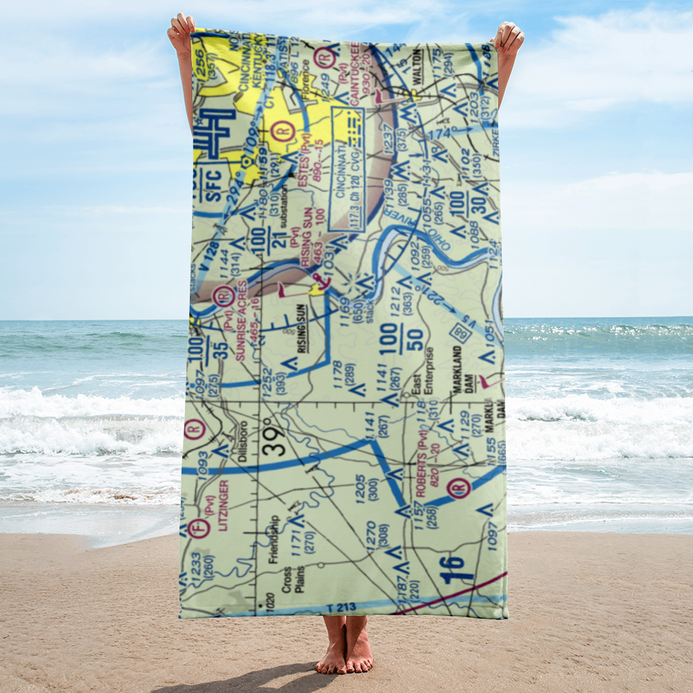 Rising Sun Airport (31II) VFR Sectional Towel 