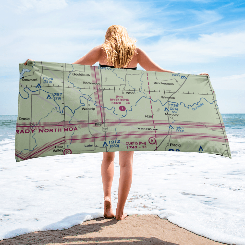 River Bend Ranch Airport (94TX) VFR Sectional Towel 