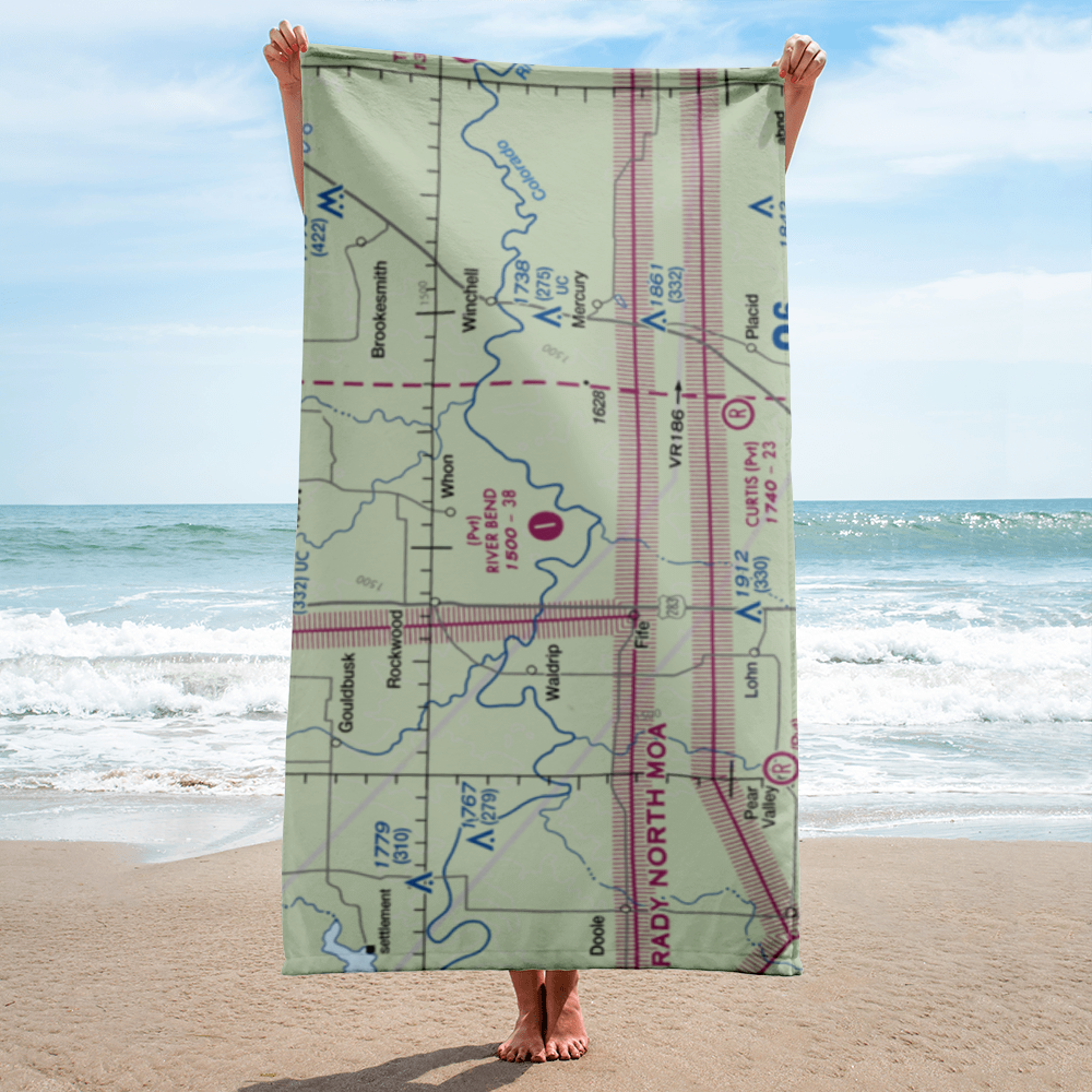 River Bend Ranch Airport (94TX) VFR Sectional Towel 