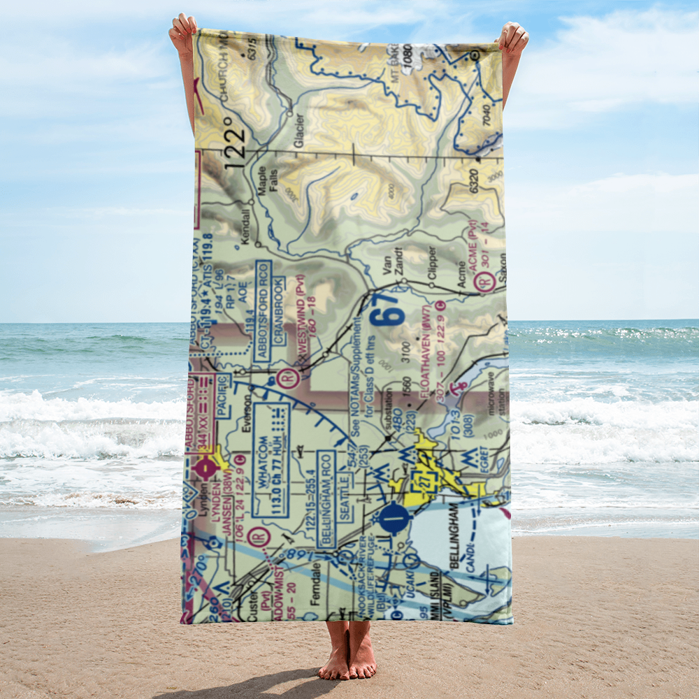 Riverside Airport (4WA8) VFR Sectional Towel 
