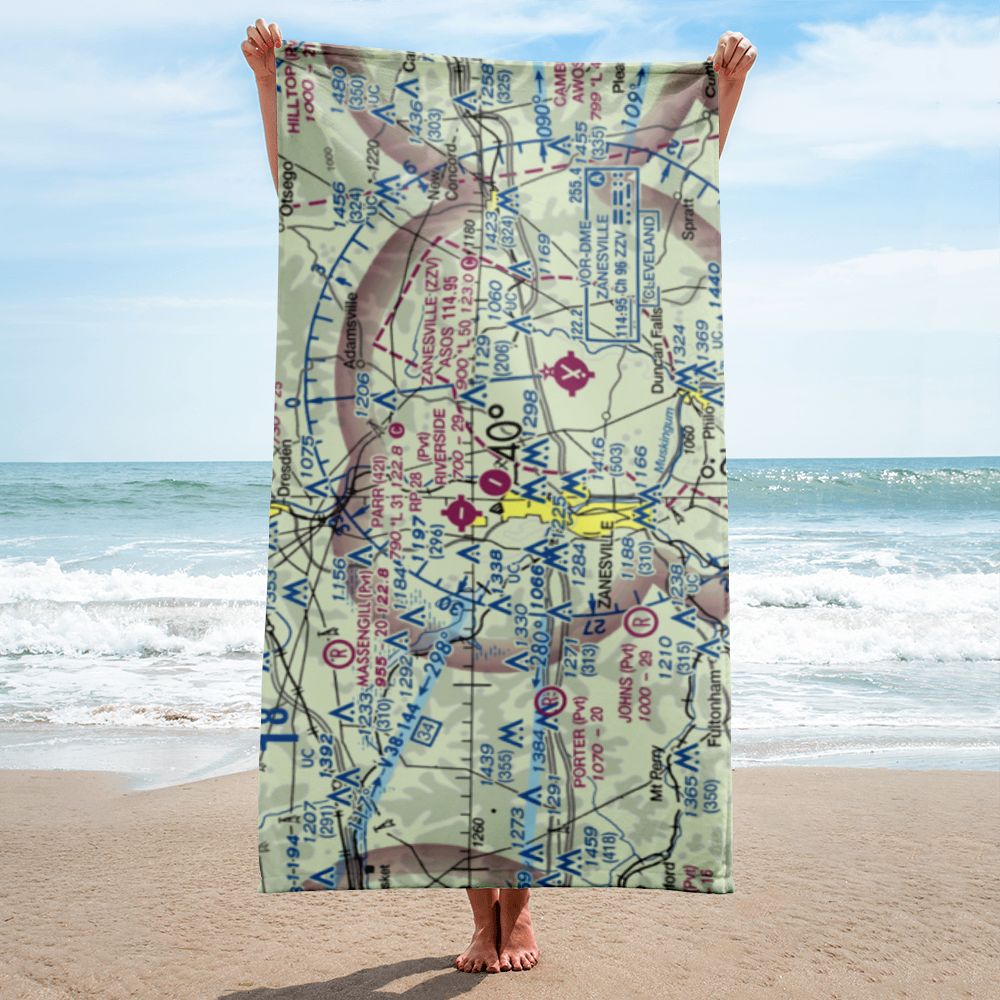 Riverside Airport (OH36) VFR Sectional Towel 