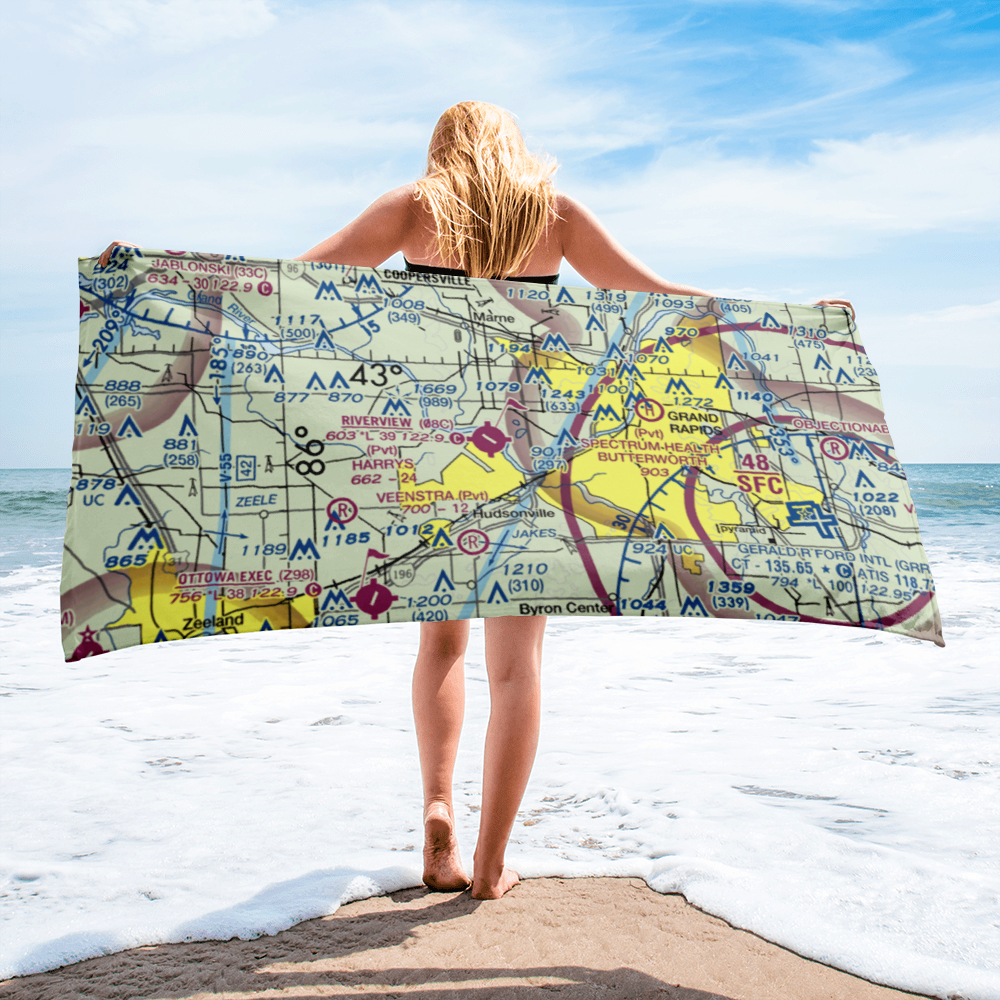 Riverview Airport (08C) VFR Sectional Towel 